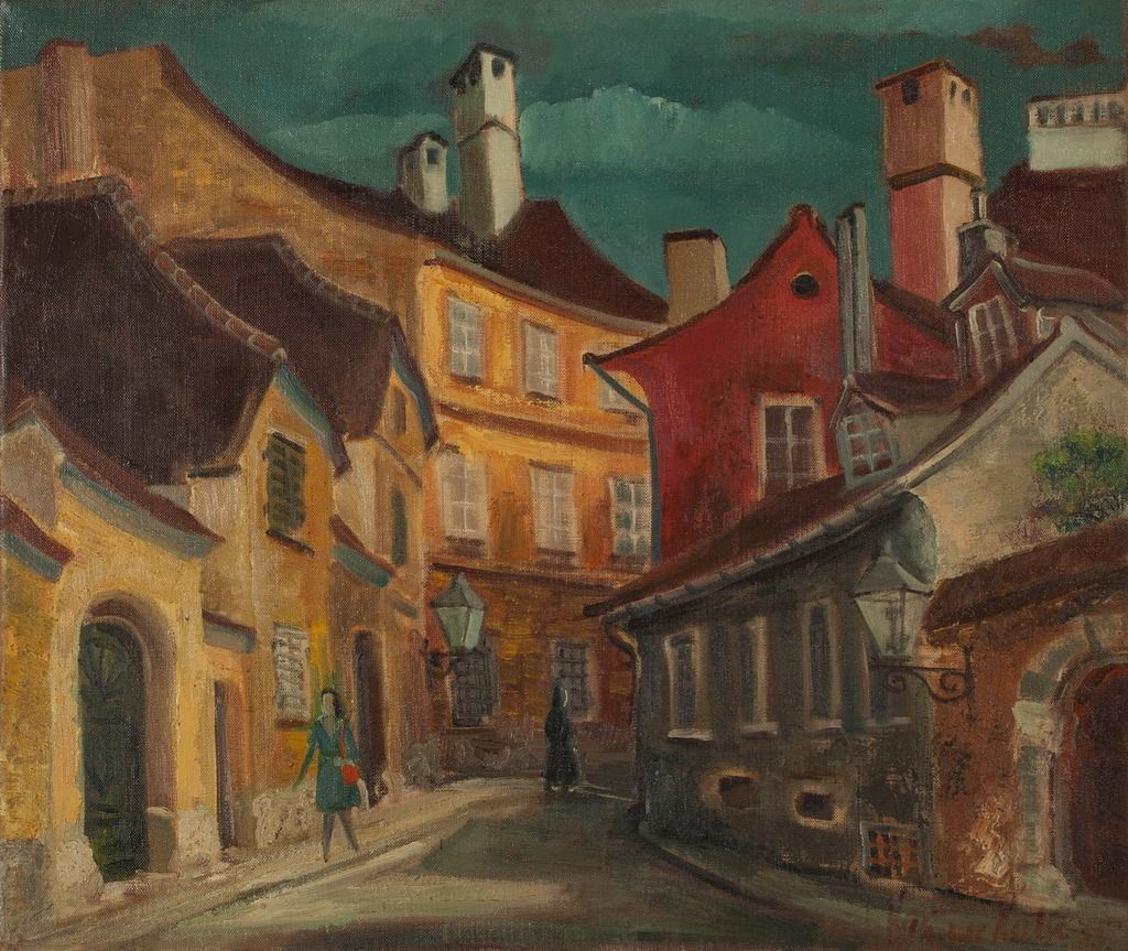 Slika. Visoka ulica, Autor Krešimir Katić 1919. godine